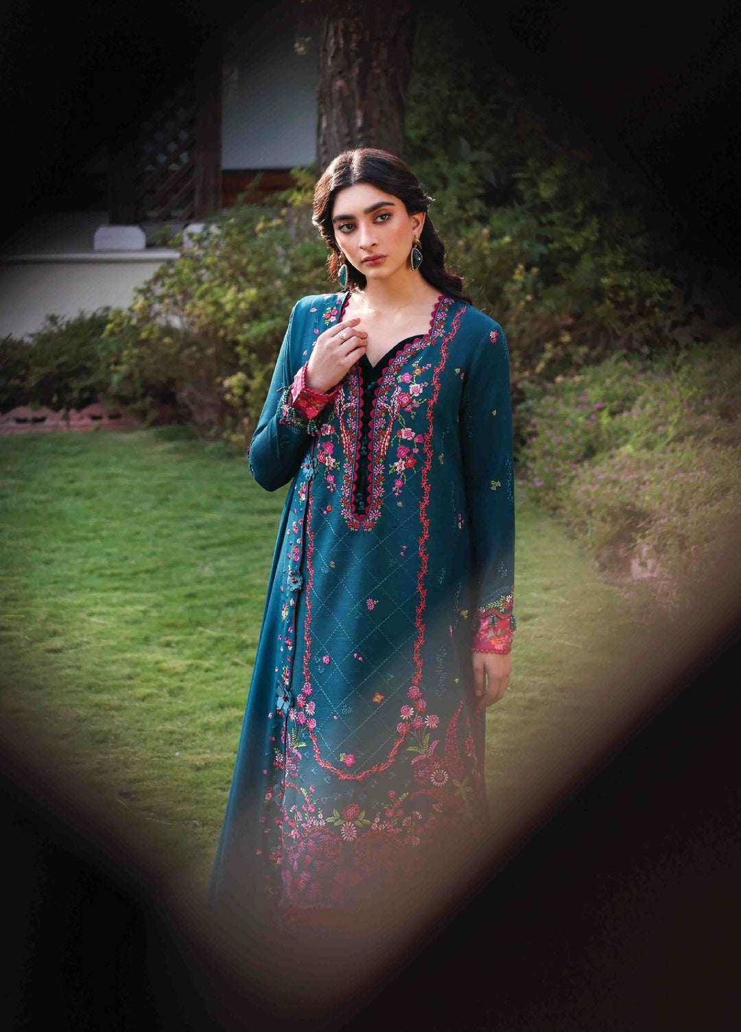 Amaris by Republic Womenswear Unstitched Luxury Shawl Khaddar Embroidered Suits 3 Piece RW25AS D-9 - Winter Collection