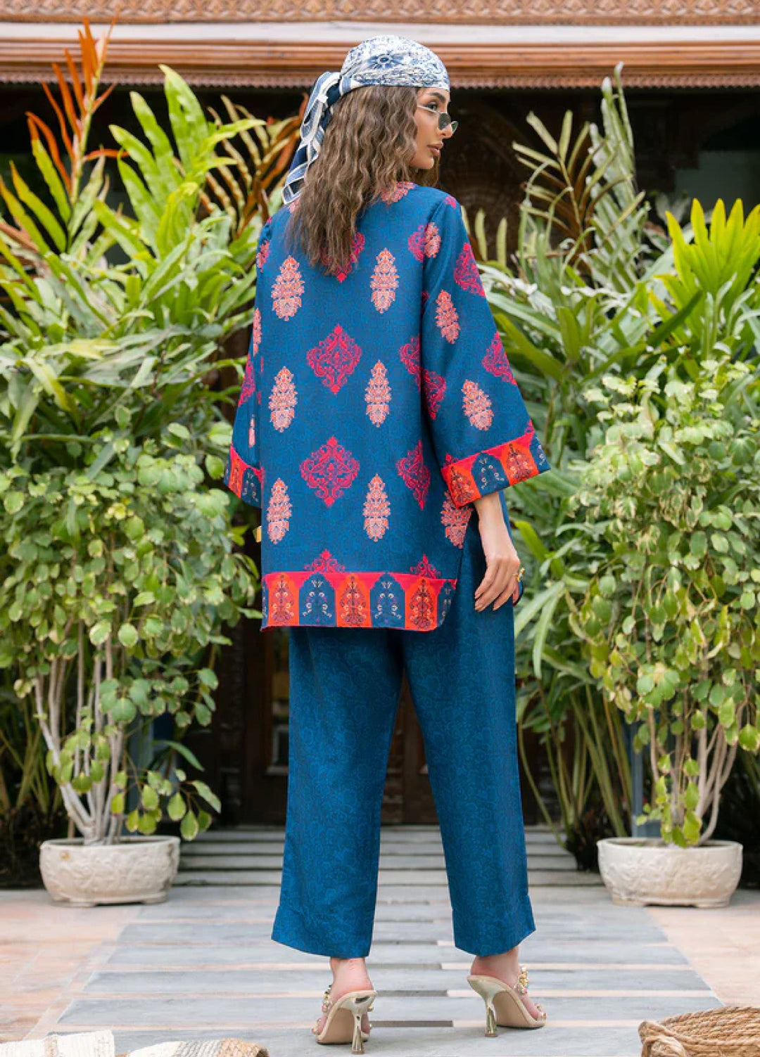 Nairah Women Pret Printed Arabic Lawn Suit NAH26PN Cobalt Blue - Spring Collection