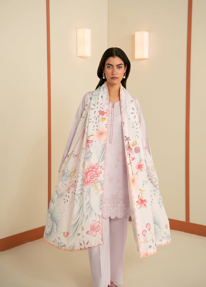 Seran Essentials Unstitched Printed Lawn 3 Piece Suit SN26UEL Liliane D-07 - Lawn Collection