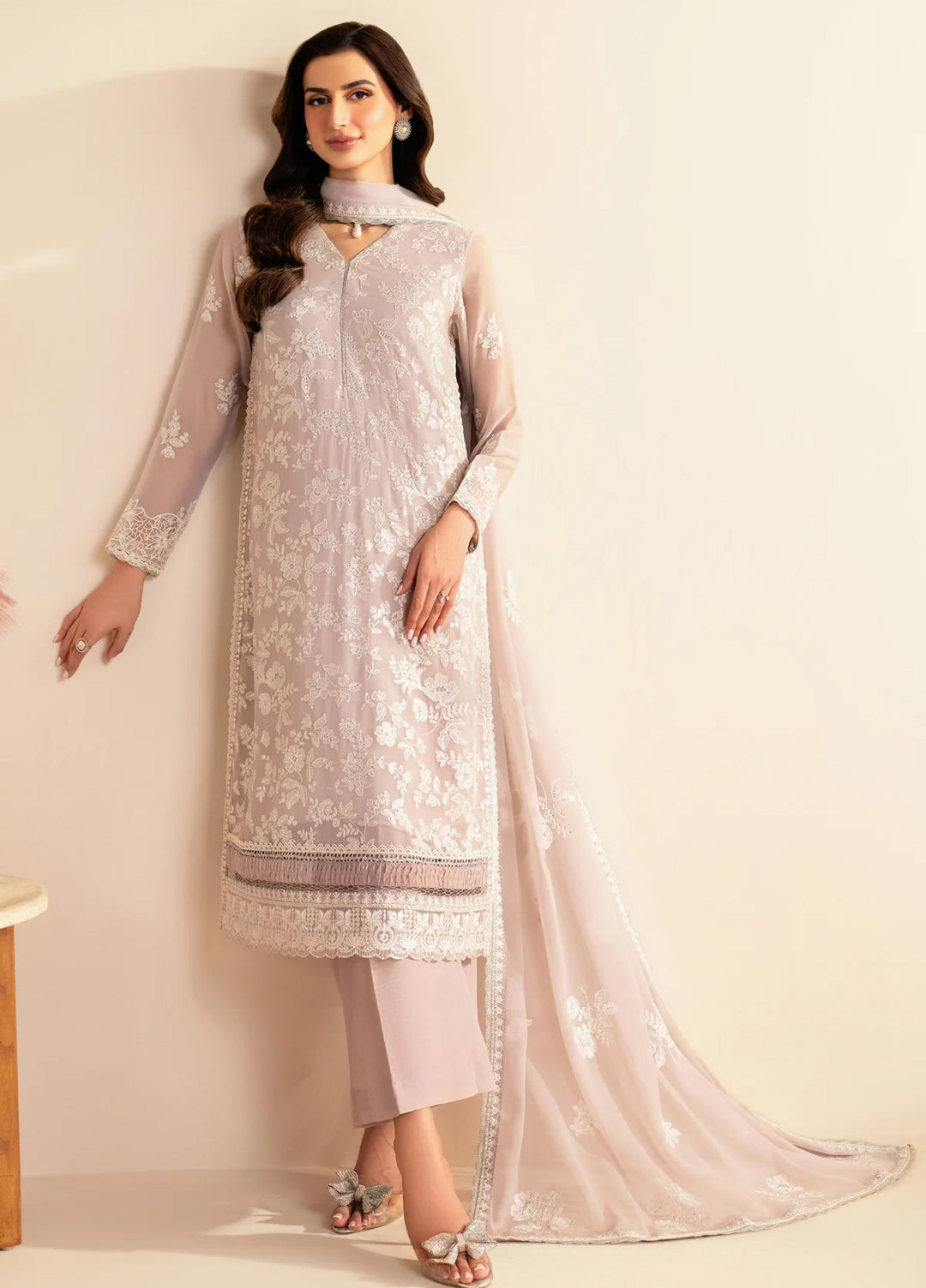 Xenia Formal Unstitched Luxury Chiffon Suits 3 Piece XE25FL Ahiti - Formals Collection
