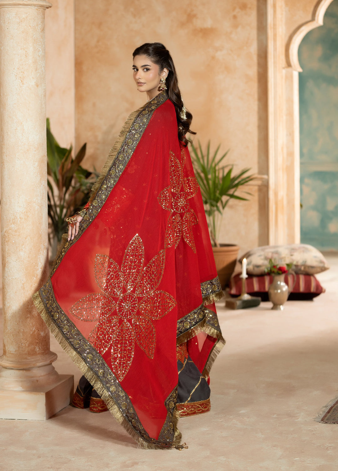 Sara Jahan Women RTW Embroidered Chiffon 3 Piece Suit SJ26RF SJ-1030 - Festive Collection