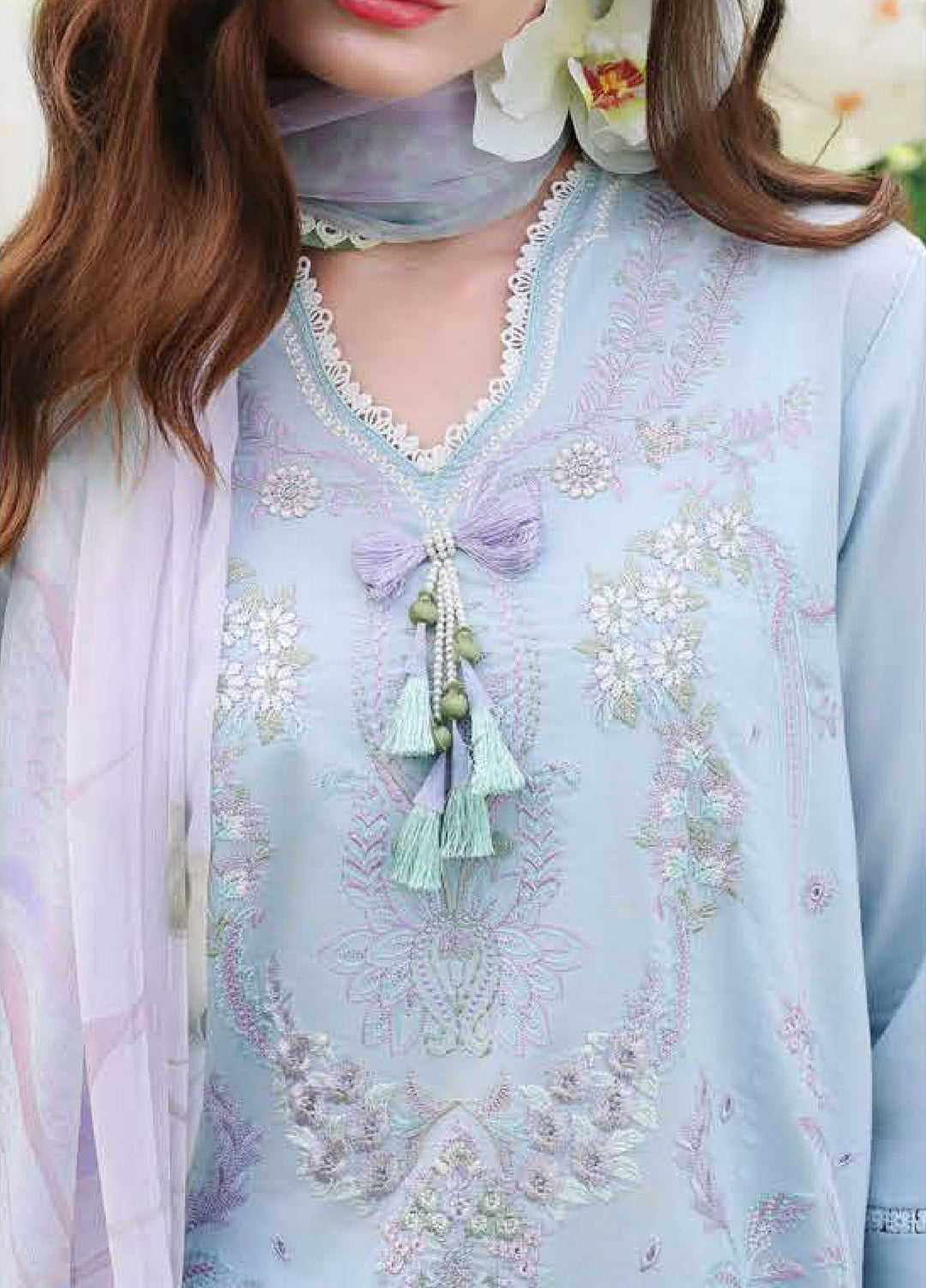 The Secret Garden by Mushq Unstitched Embroidered Lawn 3 Piece Suit MU26USG Ethereal Eden HUNSS260405 - Festive Collection