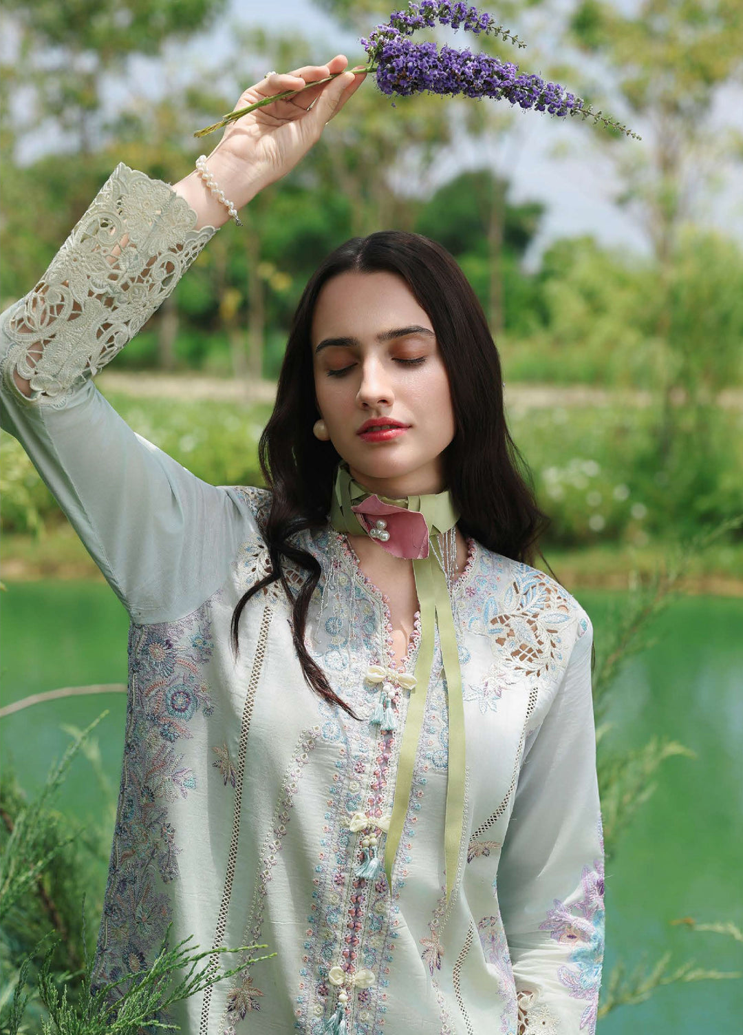 The Secret Garden by Mushq Unstitched Embroidered Lawn 3 Piece Suit MU26USG Garden Royale HUNSS260403 - Festive Collection