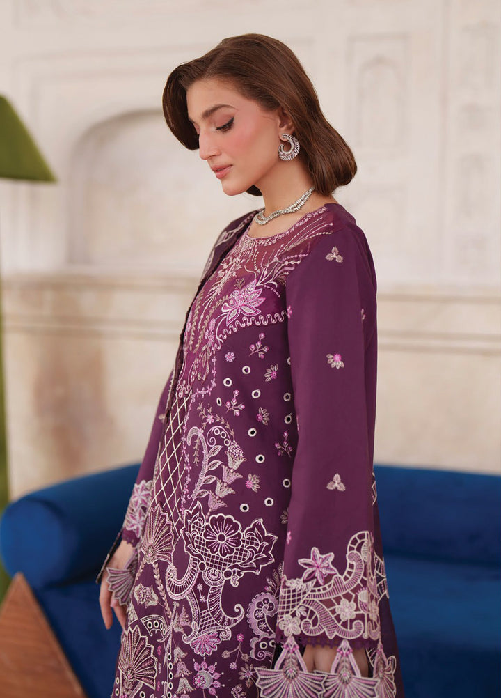 Nilofer by Mahnur Unstitched Embroidered Luxury Lawn 3 Piece Suit MN26ULN N-10 - Summer Collection