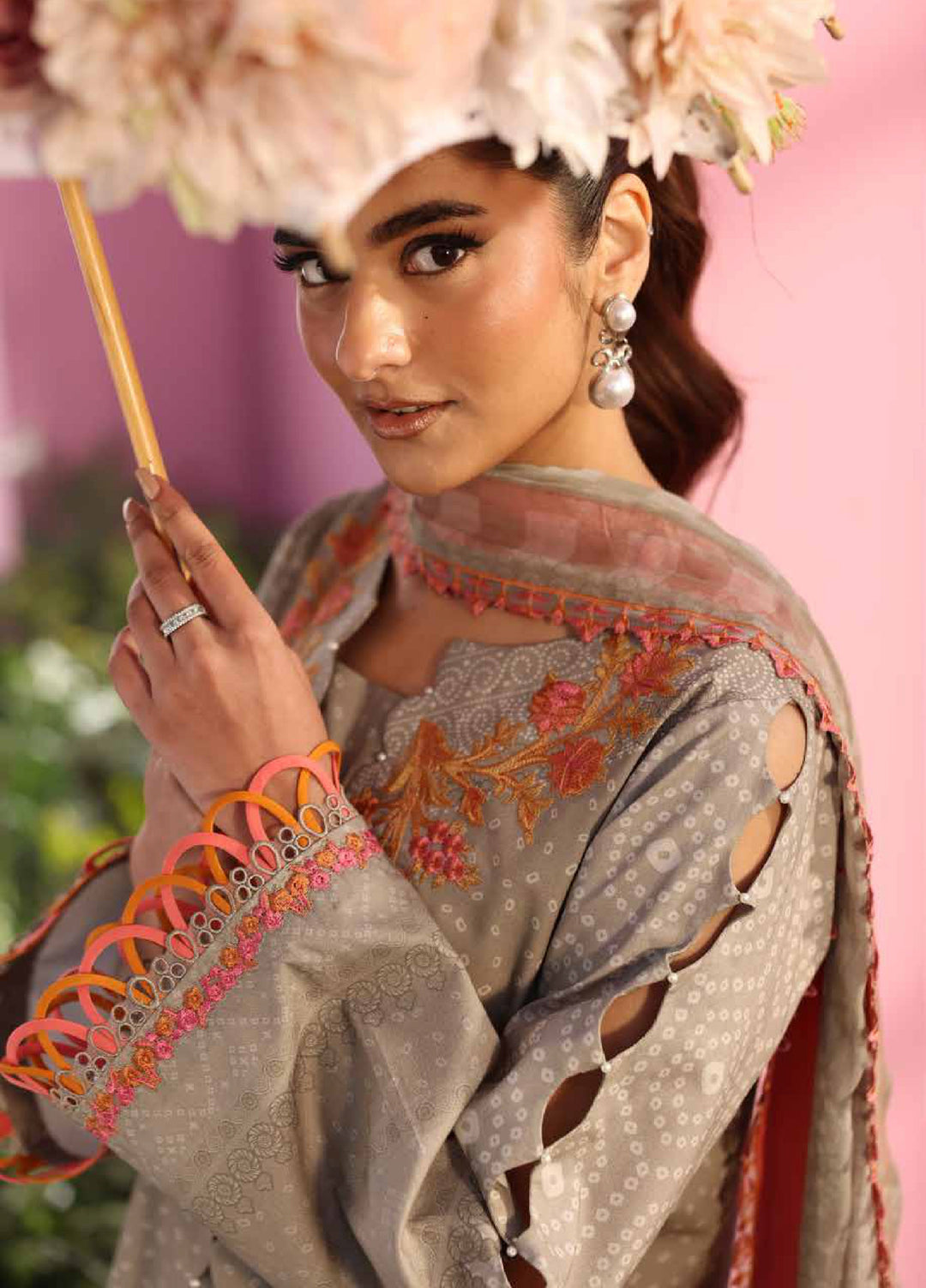 Combination by Charizma Unstitched Embroidered Lawn 3 Piece Suit CHR26UCL CC6-15 - Summer Collection