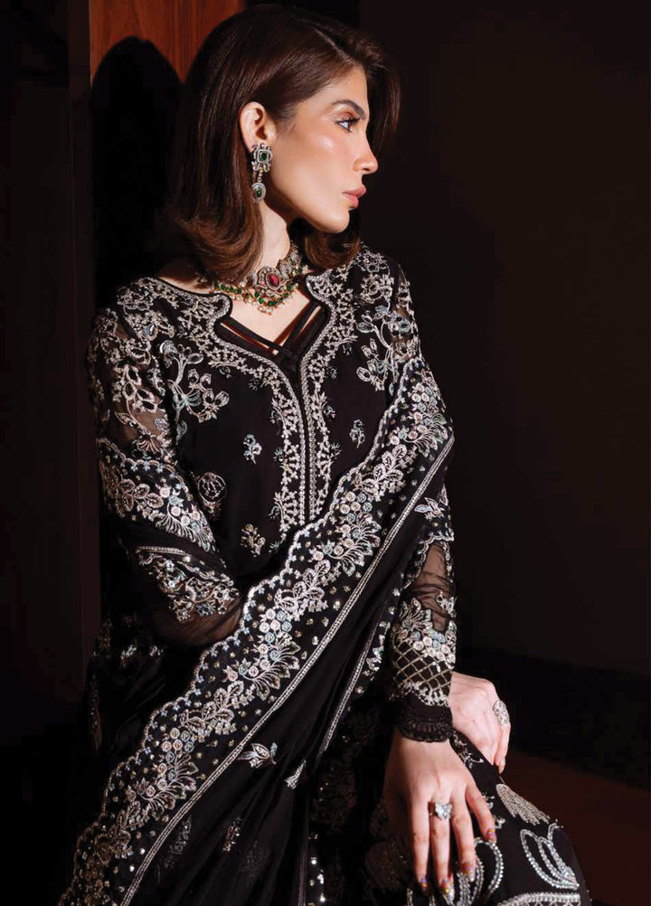 Elaya Luxury by Nureh Unstitched Chiffon Embroidered 3 Piece Suit NU26EL NEL-89 - Festive  Collection