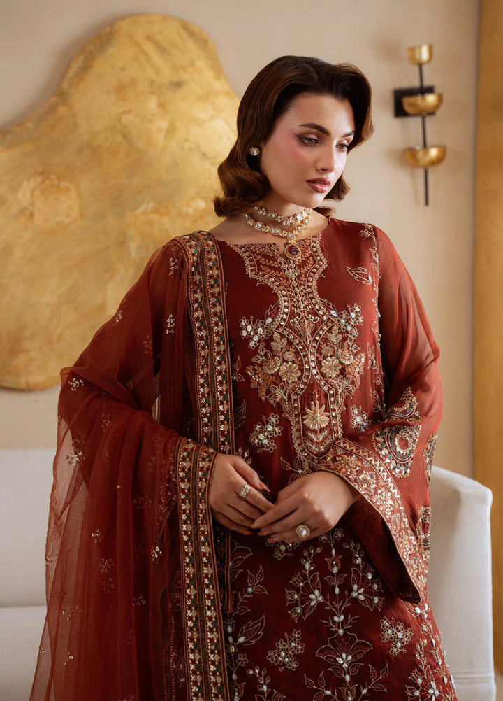 Amaya by Nureh Unstitched Luxury Chiffon Embroidered 3 Piece Suit NU26UA AM-35 - Festive Collection