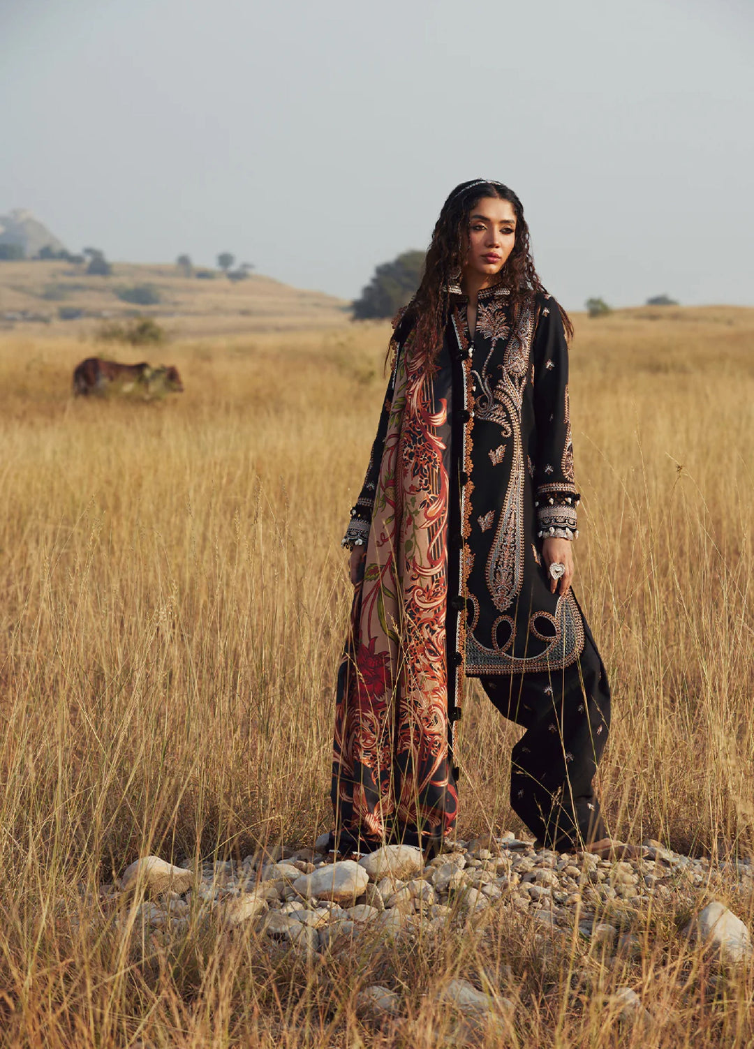 Saira Rizwan Unstitched Khaddar Embroidered Suits 3 Piece SR25UW D-01 Mahtaab - Winter Collection