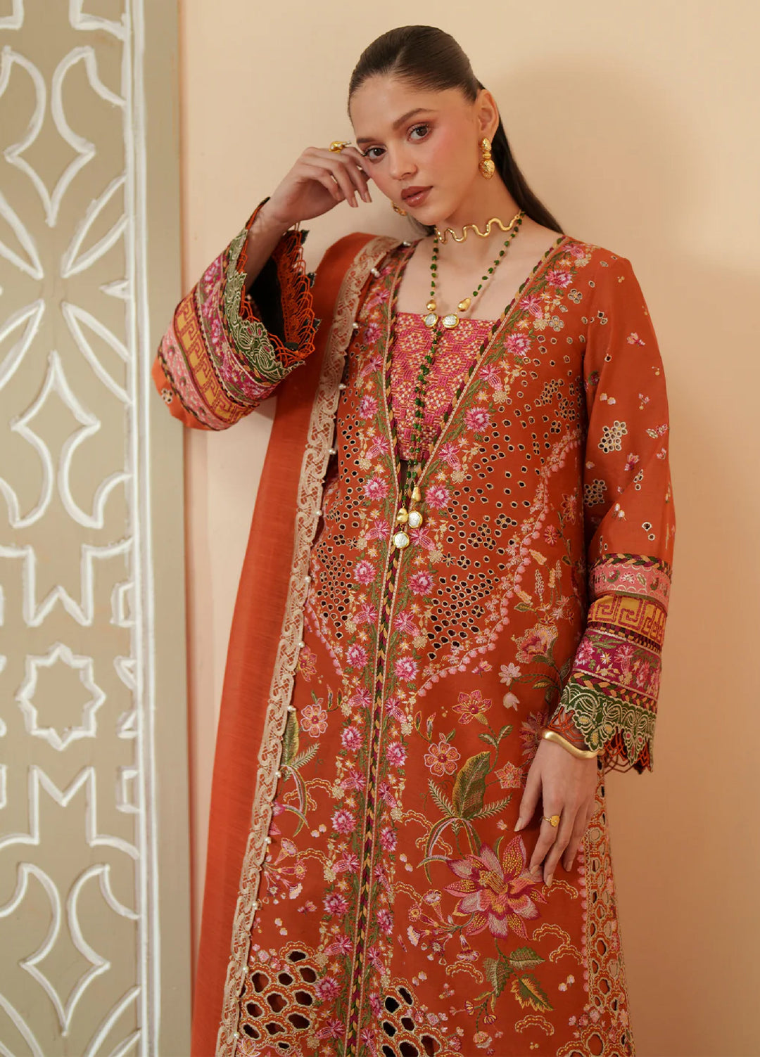 Mashriq by Bin Ilyas Unstitched Embroidered Lawn 3 Piece Suit BI26UML D116A - Festive Collection
