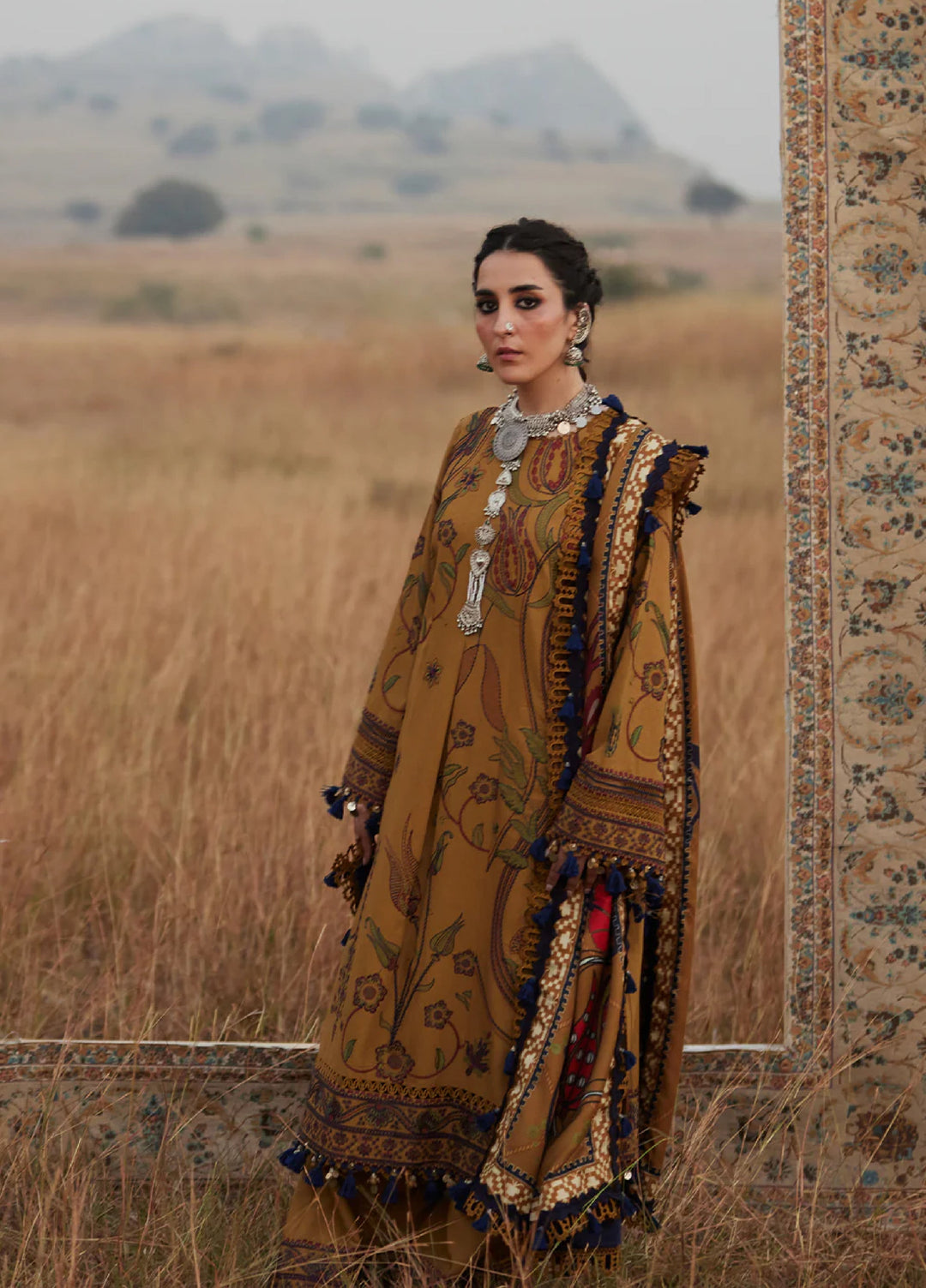 Saira Rizwan Unstitched Khaddar Embroidered Suits 3 Piece SR25UW D-07 Laleh - Winter Collection