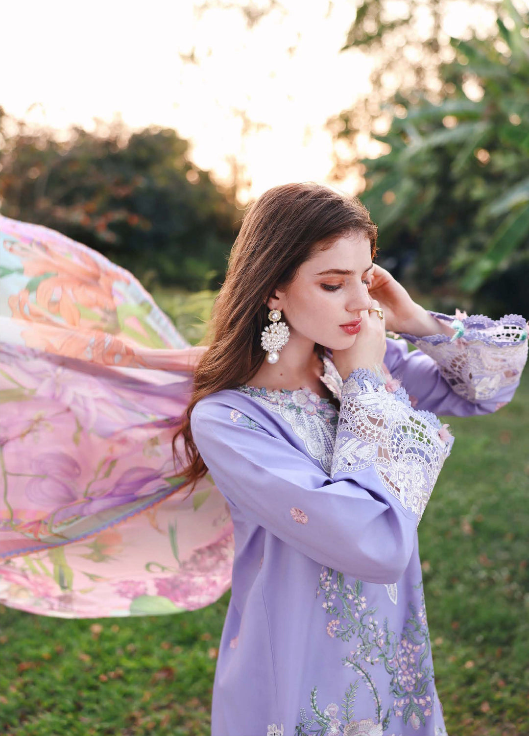 The Secret Garden by Mushq Unstitched Embroidered Lawn 3 Piece Suit MU26ULSG Hidden Dahlia HUNSS260207 - Festive Collection