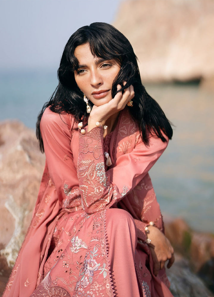 Florent Unstitched Embroidered Luxury Lawn 3 Piece Suit FL26UL FL-7B - Festive Collection