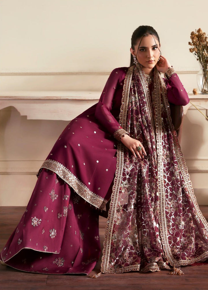 Sirayya by Zarif Unstitched Embroidered Chiffon 3 Piece Suit ZR26US ARASH 08 - Wedding Collection
