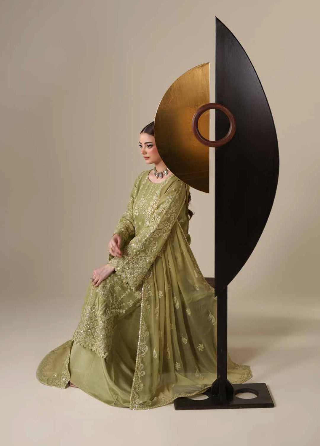 Nouvelle by Emaan Adeel Unstitched Embroidered Chiffon 3 Piece Suit EA26UNC Nola - Festive Collection
