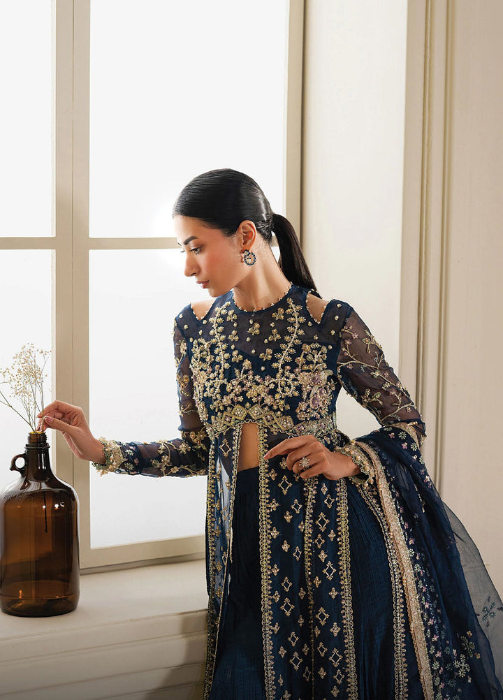 Solaris by Ayzel Unstitched Formals Organza Suits 3 Piece AAF25SW Lunara - Wedding Collection