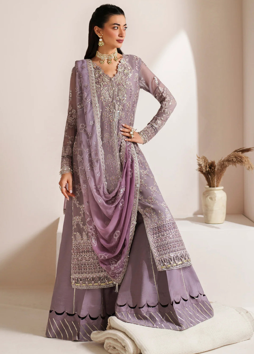 Xenia Formal Unstitched Luxury Chiffon Suits 3 Piece XE25FL Mahveen - Formals Collection