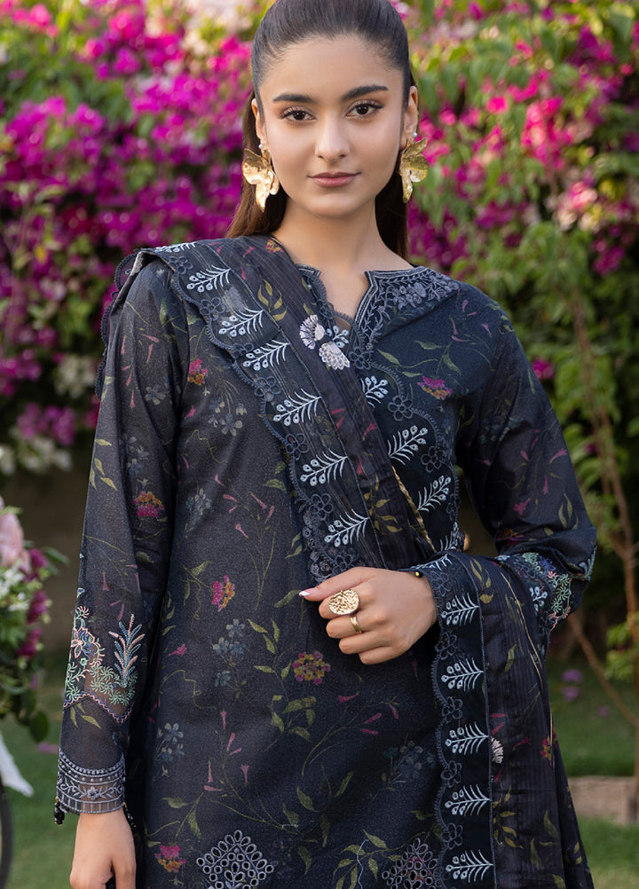 Al Zohaib Applique Kari Unstitched Embroidered Lawn 3 Piece Suit AZ26UAL D-06 - Casual Collection