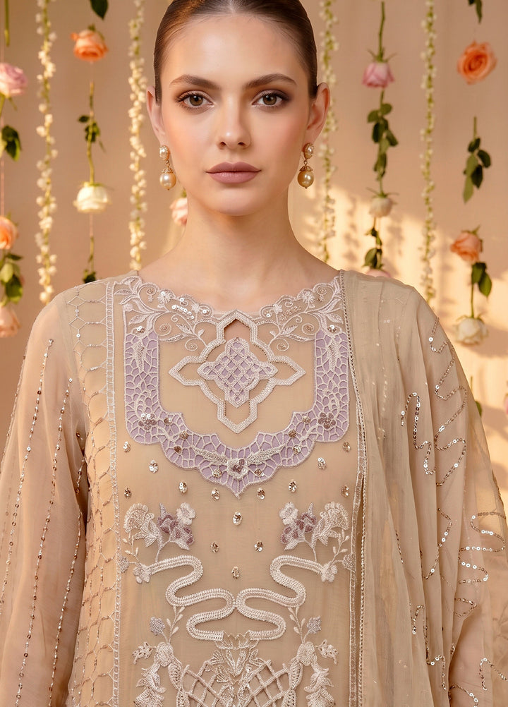 Anaya Noor by Zebtan Unstitched Embroidered Chiffon 3 Piece Suit ZB26UAC AN 02 - Festive Collection