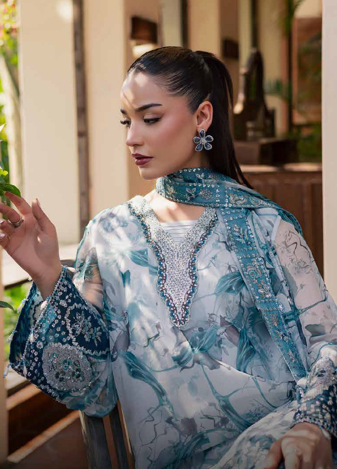 Heirloom by Daria Unstitched Embroidered Chiffon 4 Piece Suit DC26UCH DA-54 - Festive Collection
