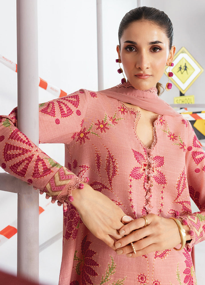 M Basics By Maria B Unstitched Digital Printed Linen 3 Piece MB25UW 1104-A - Winter Collection