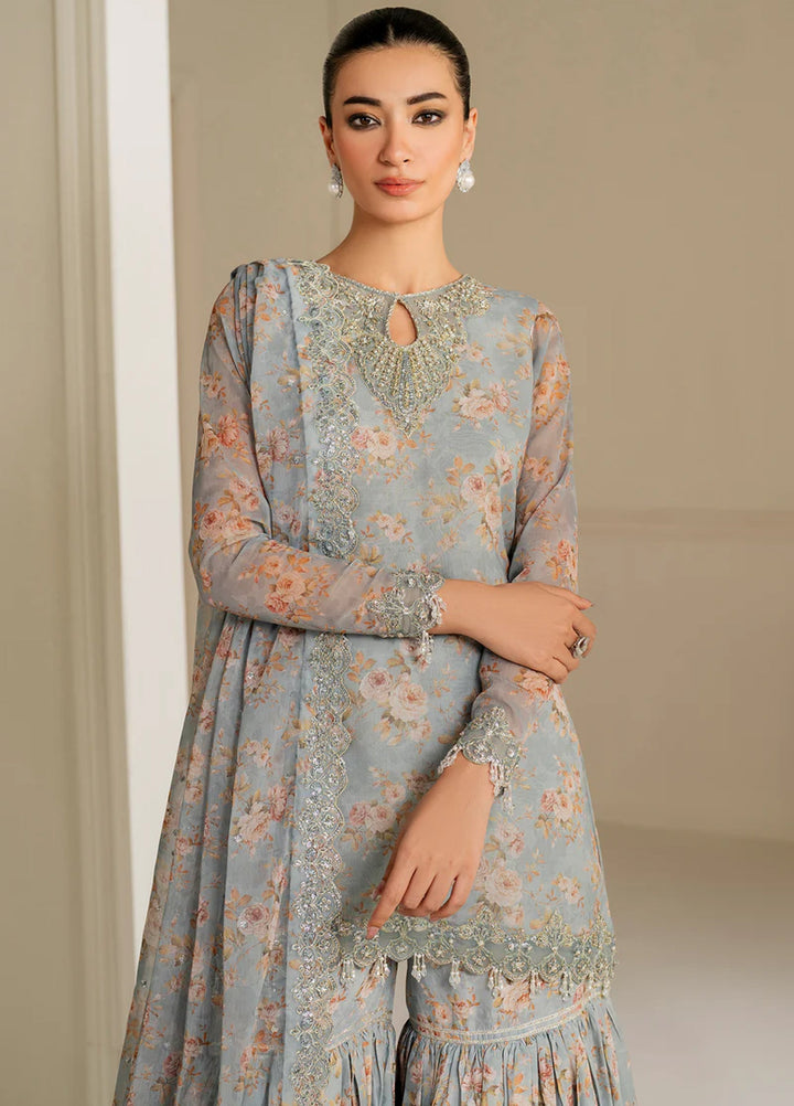 Chantelle by Baroque Unstitched Chiffon Embroidered Suits 3 Piece BQ25FC UF-4165 - Festive Collection