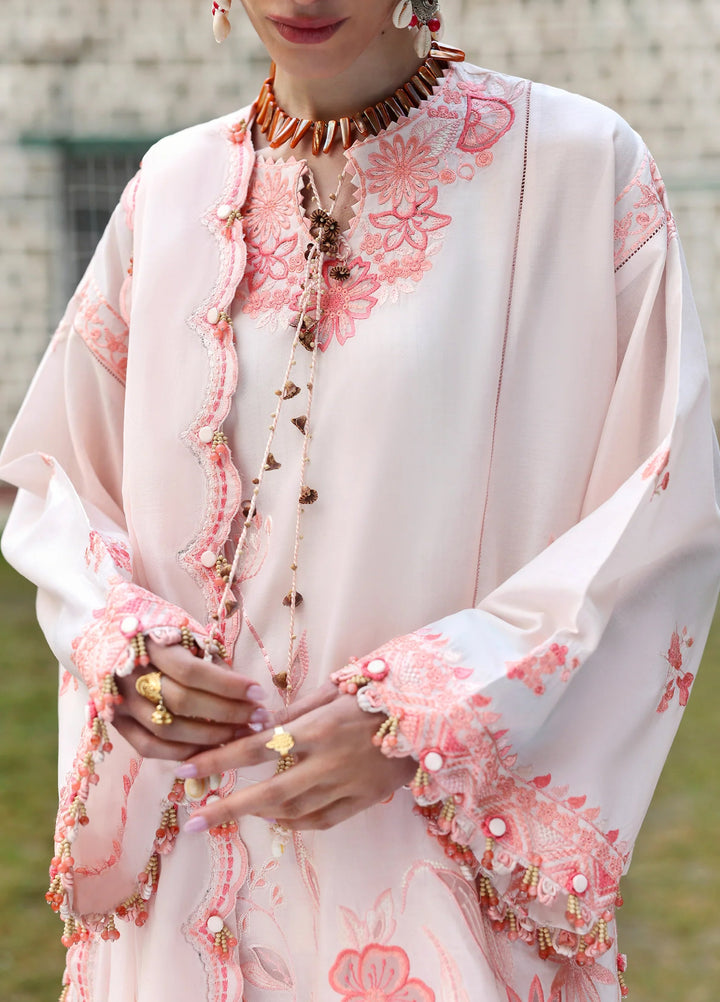 Zaha By Khadijah Shah Embroidered Lawn Suits Unstitched 3 Piece ZL25NL D-13 B Zania - Summer Collection