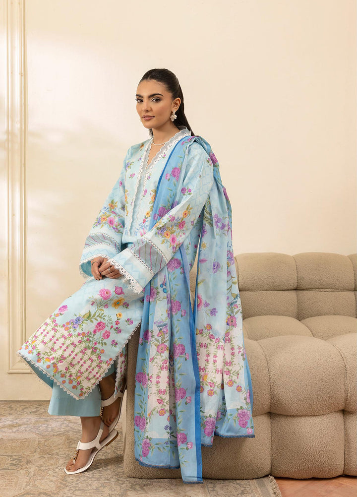 Nissa by RajBari Unstitched Printed Lawn 3 Piece Suit RB26ULN D-08 - Casual Collection