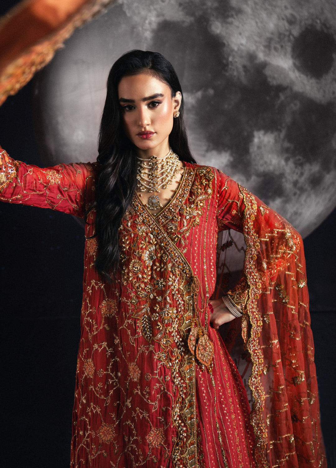 Sara Jahan Women RTW Embroidered Chiffon 3 Piece Suit SJ26RF AD-005 - Festive Collection