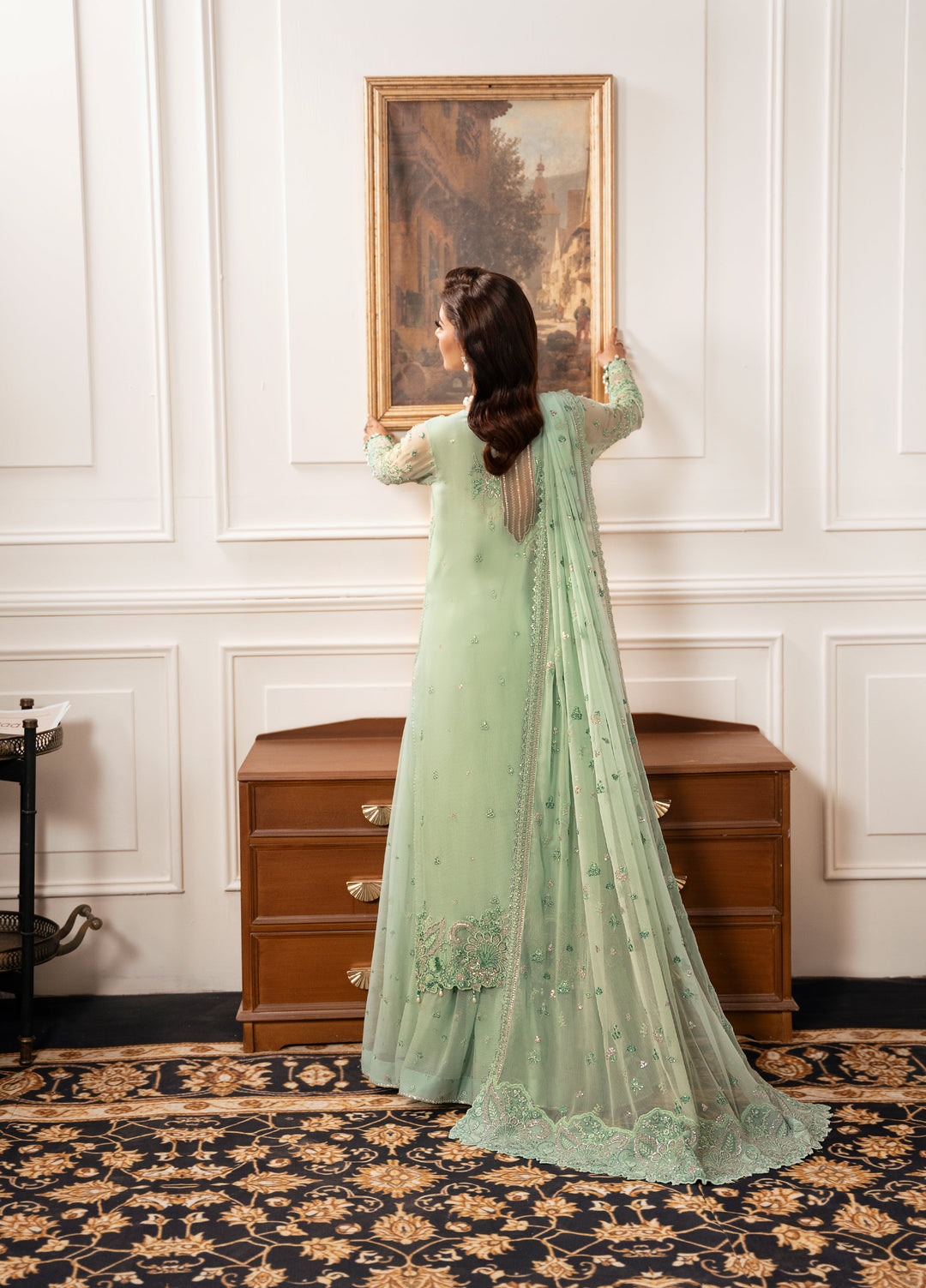 Check In by Zarizaa Embroidered Chiffon 3 Piece Suit ZZ26UCI REGALIA - Festive Collection