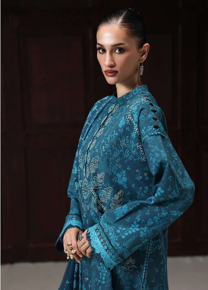 Q Prints by Qalamkar Unstitched Printed Lawn 3 Piece Suit QLK26UQL Alyra QQP-06 (A) - Summer Collection