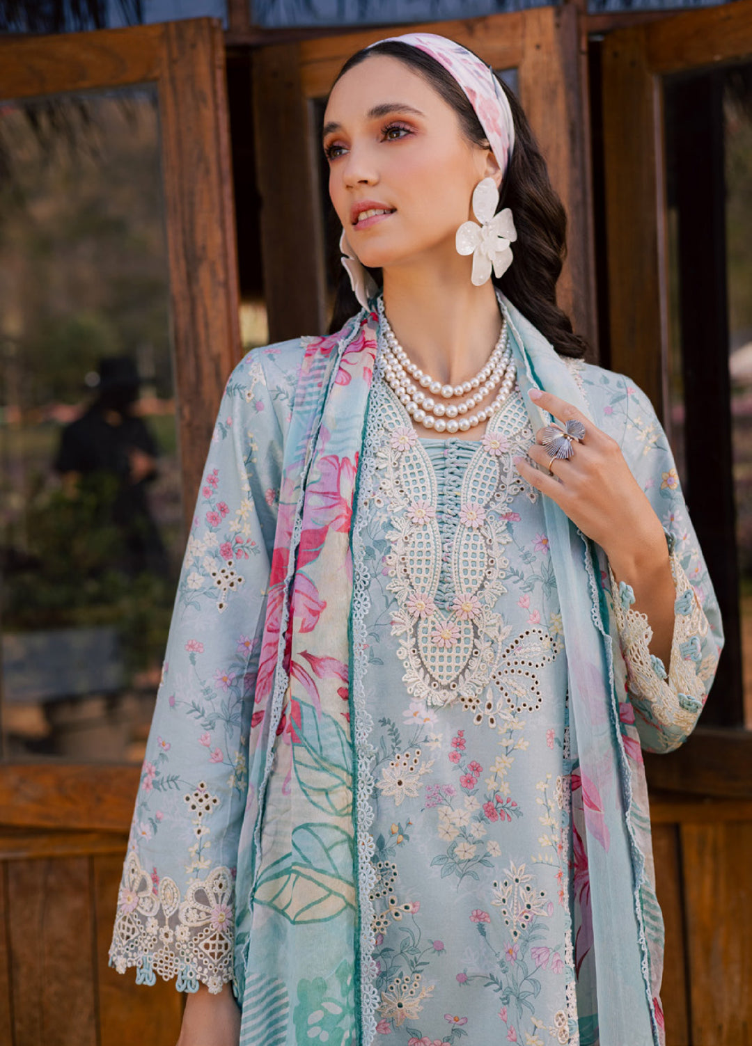 Shezlin by Aabyaan Unstitched Embroidered Chikankari 3 Piece Suit ABY26UCS ZARMINAH - Eid Collection