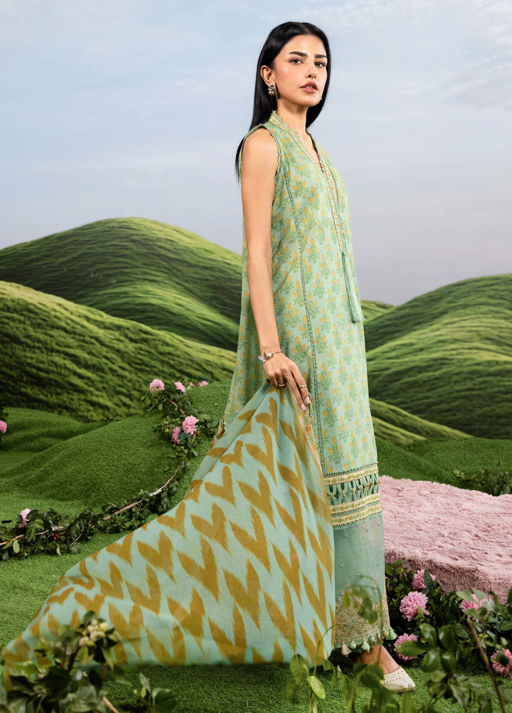M Basics by Maria B Unstitched Embroidered Lawn 3 Piece Suit MB26SSEL MB-CUSV14-12B - Eid Collection