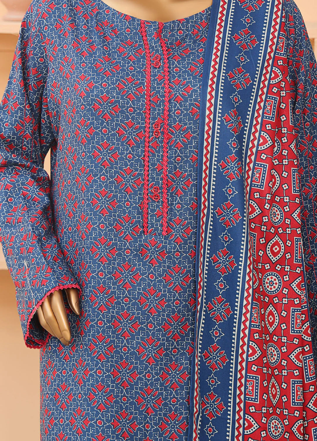 Wintry by Hz Textiles Printed Linen Suits Unstitched 3 Piece LCP-204 - Winter Collection