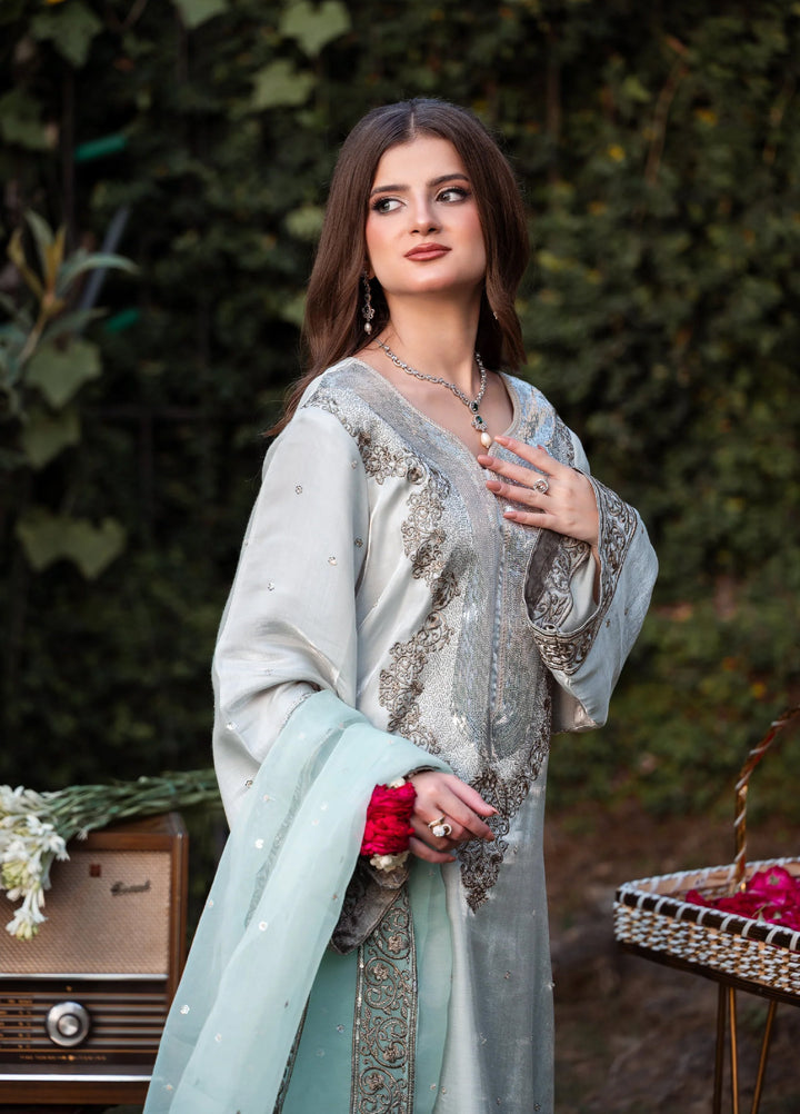 Sitaray by Reezas Women Pret Silk Embroidered 3 Piece chandni - Festive Collection