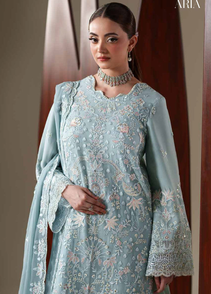 Nouvelle by Emaan Adeel Unstitched Embroidered Chiffon 3 Piece Suit EA26UNC Aria - Festive Collection