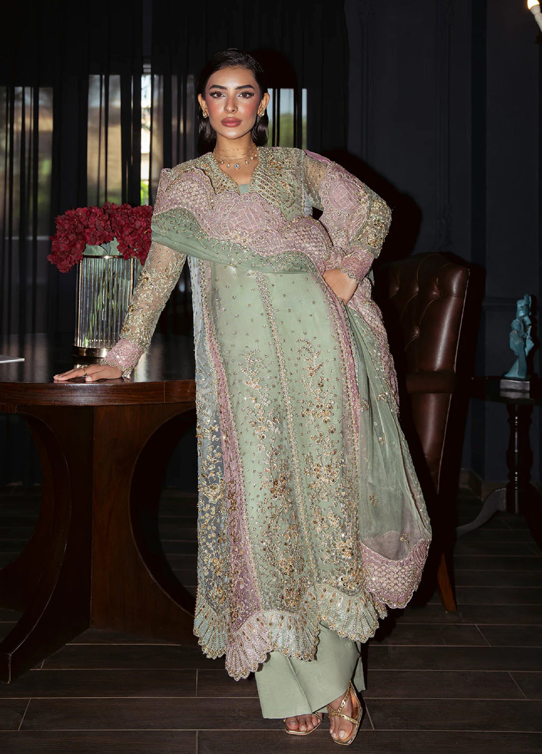 Pari Naaz by Neeshay Embroidered Net Suits Unstitched 3 Piece NSH25PW Meerab - Formals Collection