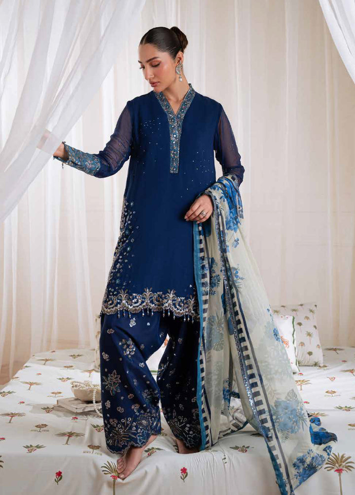 Amaya by Nureh Unstitched Embroidered Chiffon 4 Piece Suit NU26UCA AM-37 - Festive Collection