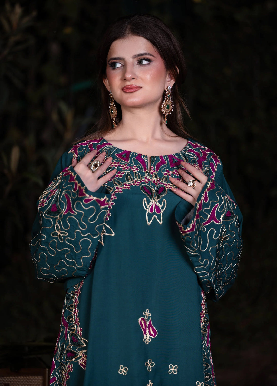 Sitaray by Reezas Women Pret Silk Embroidered 2 Piece Bahaar - Festive Collection