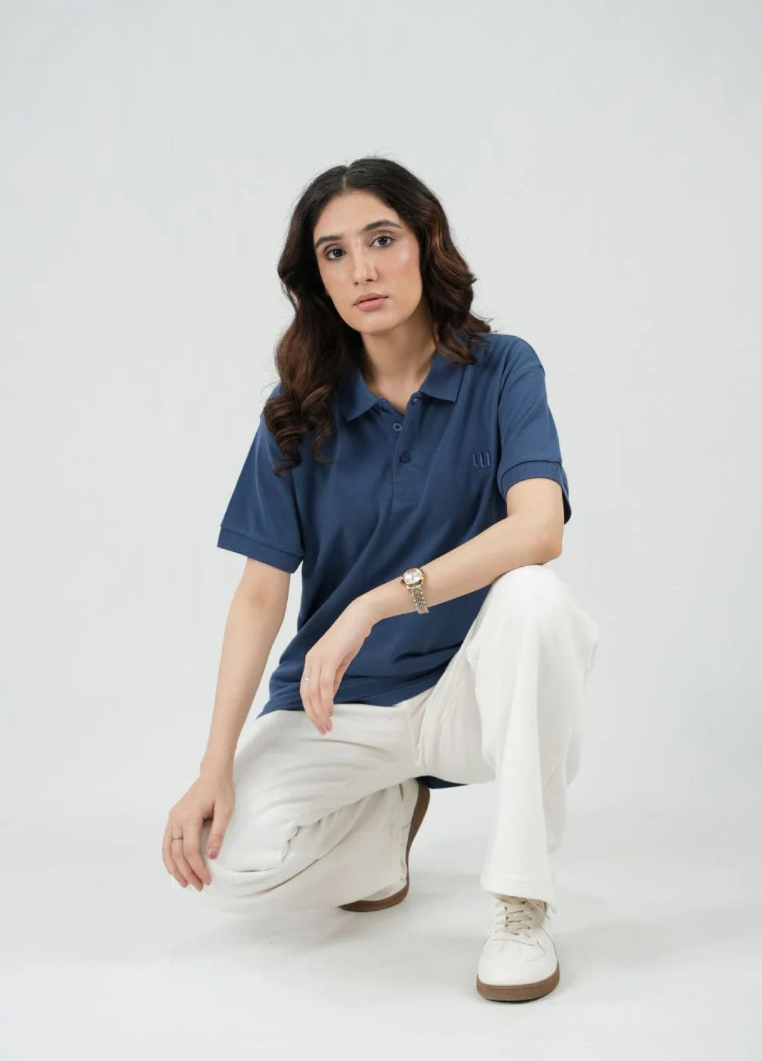 Mercato RTW Solids Cotton 1 Piece Navy Blue Polo Shirt