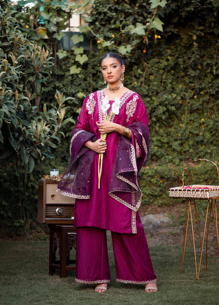 Sitaray by Reezas Women Pret Silk Embroidered 3 Piece Rang e ishq - Festive Collection