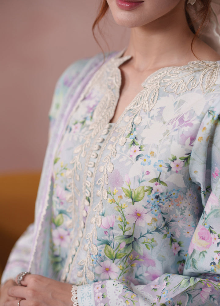 Summer Diary by Neeshay Unstitched Printed Lawn 3 Piece Suit NSH26SD Whispering Iris - Casual Collection