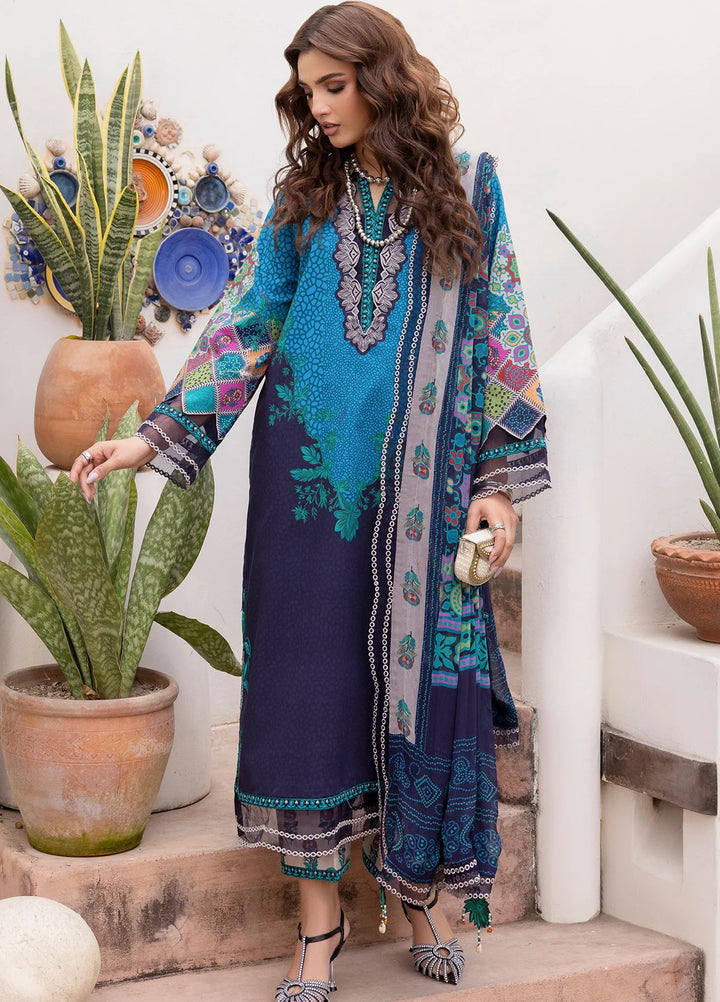 Andaaz by Charizma Unstitched Embroidered Lawn 3 Piece Suit CHR26UAL CAD6-03 - Summer Collection