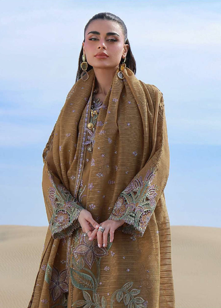 Rang Rasiya Premium Unstitched Embroidered Cotton Net 3 Piece Suit RR26UP D-13 Minaal - Festive Collection