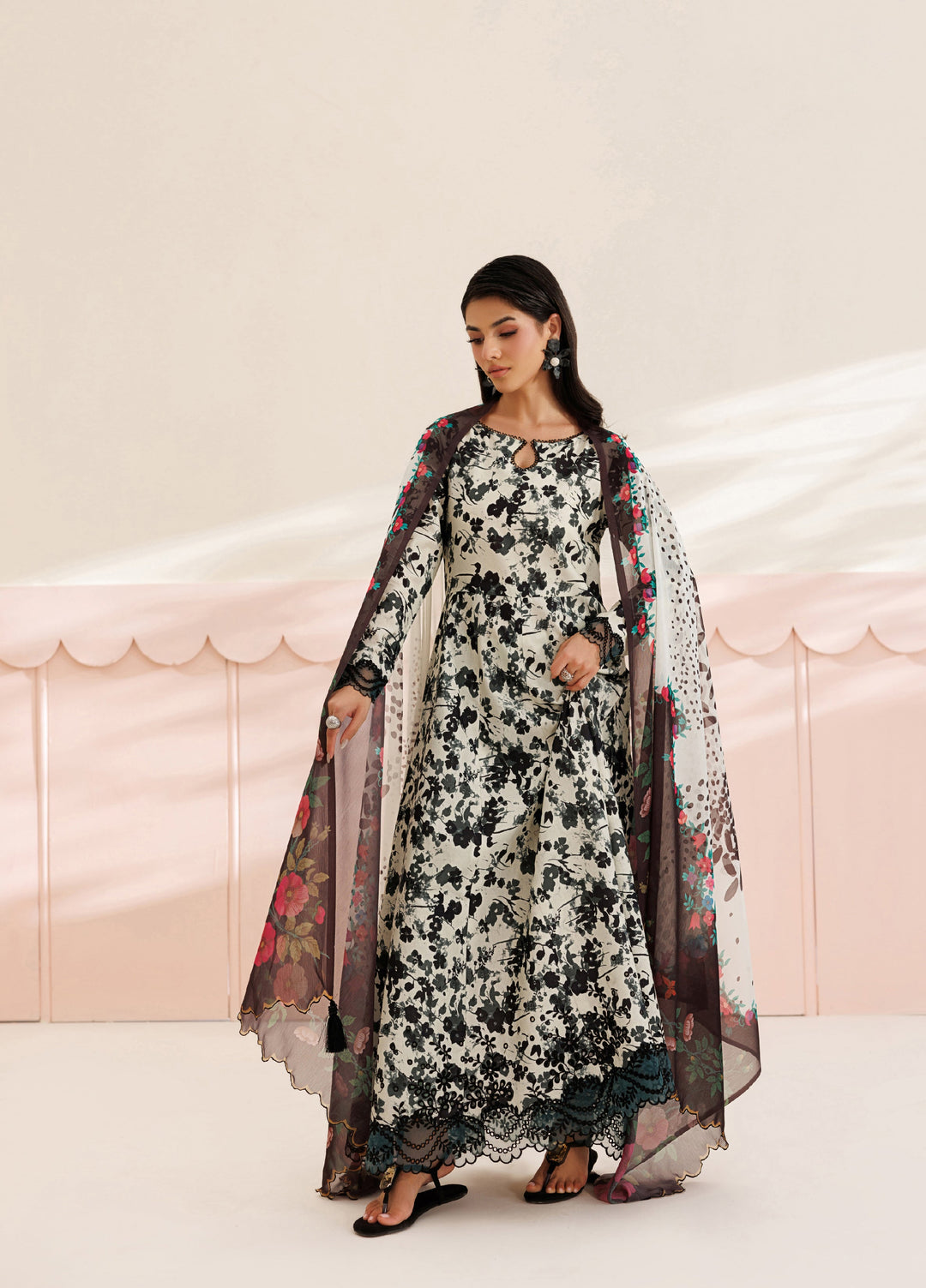 Azzal Unstitched Printed and Embroidered Lawn 3 Piece Suit AZL26UPL AZL-144 - Summer Collection