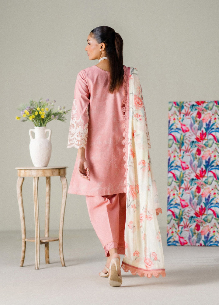 FNF Prints by Faiza Faisal Unstitched Embroidered Lawn 3 Piece Suit FF26UF D-7 Blush Horizon - Summer Collection