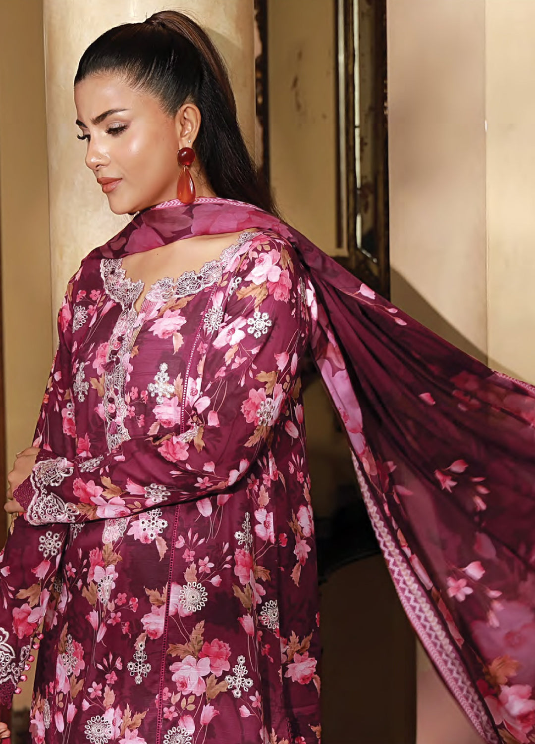 Komal Lawn by Lakhany Unstitched Embroidered Lawn 3 Piece Suit LSM26UK LG-RL-0360 - Summer Collection