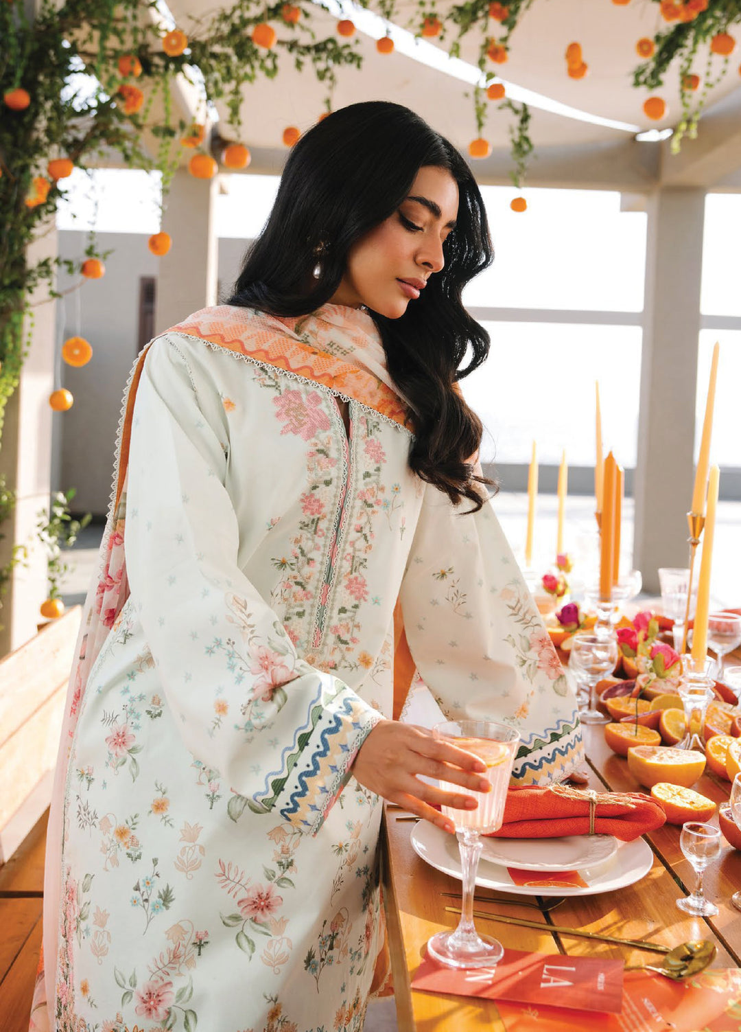 Afsanah by Seran Unstitched Embroidered Lawn 3 Piece Suit SN26UAL D-13 Ira - Summer Collection