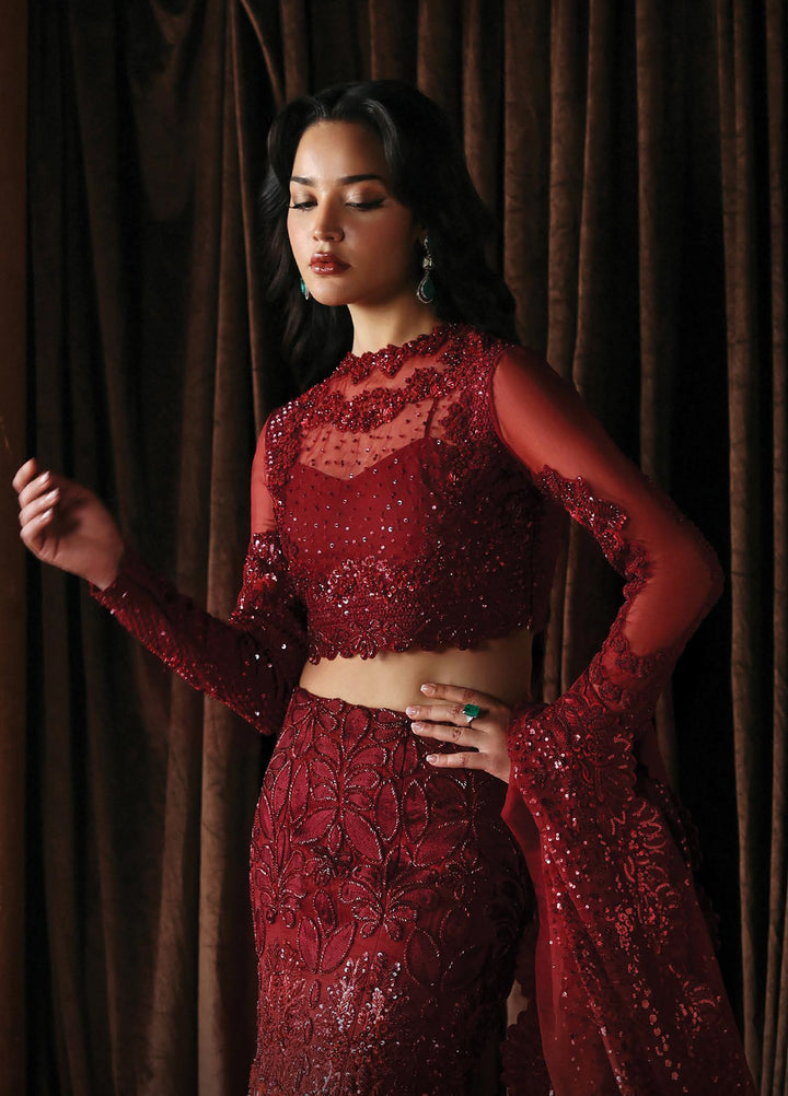 La Fuchsia by Afrozeh Unstitched Hand work Organza 3 Piece Suit AF26ULF Lover FWU-0078 - Festive Collection