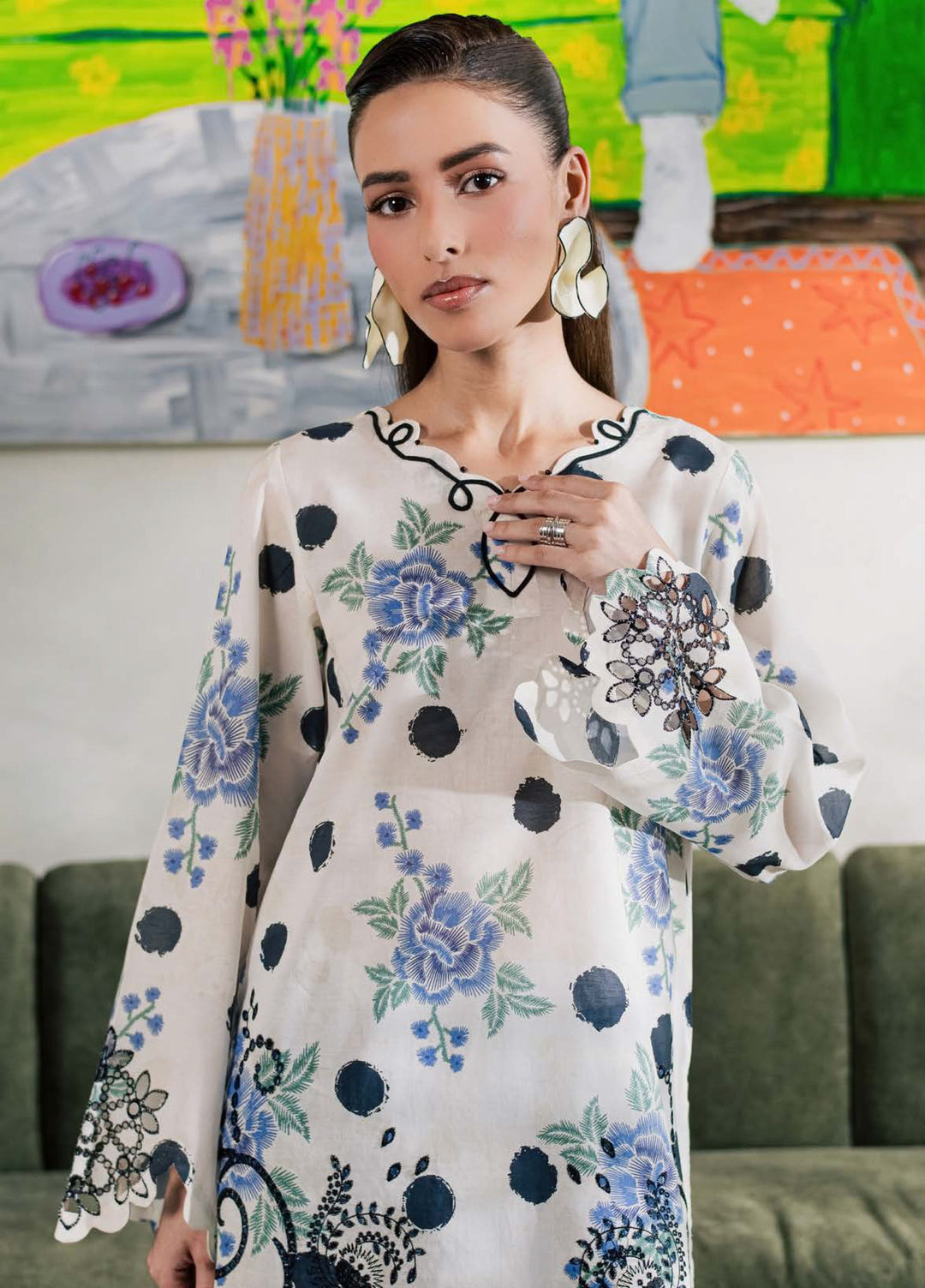 Ballerina by Nureh Unstitched Printed Chikankari Lawn 2 Piece Suit NU26UBCL NU2-212 - Casual Collection