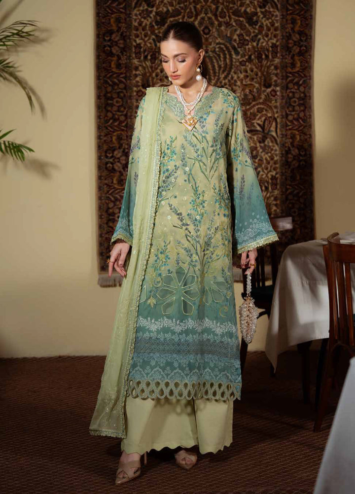 Maya by Nureh Unstitched Embroidered Swiss Lawn 3 Pcs Suit NU26UM NS-161 - Summer Collection